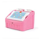 Toy Box & Art Lid Step2 2 em 1 organizador de caixas de armazenamento de brinquedos rosa