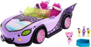 Toy Car Monster High Ghoul Mobile com animal de estimação e refrigerador roxo 4+