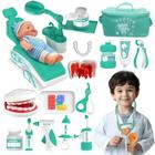 Toy Doctor Kit Max & Deril para crianças pequenas com cadeira de dentista