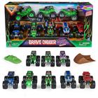 Toy Monster Jam Grave Digger, 40º aniversário, pacote com 8, 1:64