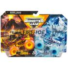 Toy Monster Truck Monster Jam Fire & Ice 2024 1:64 pacote com 2