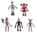 Toysvill Inspirado por FNAF Sister Localização Action Figures Brinquedos (Conjunto de 5 pcs), Mais de 5 polegadas Funtime Freddy Bear , Circus Baby, Ennard, Ballora, Funtime Foxy, Fun Action Simulator