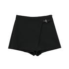 Traf assimétrico saia calças shorts femininos mini cintura alta zíper mulher moda saia calças