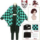 Traje de Cosplay Tanjirou Kamado - Uniforme de Quimono para Anime (Homens, Mulheres e Crianças)