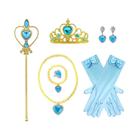 Traje de Princesa Elsa e Anna para Meninas - Cosplay com Varinha, Tiara e Bandana