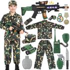 Traje GIFTINBOX Kids Army para meninos Military Soldier 8-10