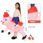 Traje inflável, festa festiva de porcos vermelhos para adultos