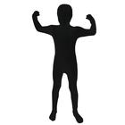 Traje Morphsuits Kids Black Body, tamanho de Halloween, tamanho grande