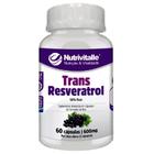 Trans Reveratrol 98% Pure 600mg 60 Cápsulas Nutrivitalle