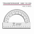 Transferidor 180 12cm Acrílico Transp Desenho Técnico Fenix
