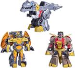 Transformers Dinobot Adventures Dinobot Squad Grimlock, Dinobot Snarl, e Predaking 3-Pack Converting Figures, Brinquedos de 4,5 Polegadas, Idades 3 e Up