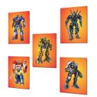 Transformers Kit Com 5 Quadros Decorativos 13X18Cm