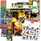 Transformers Rescue Bots Coloring and Activity Book Set - Bundle Includes: 96-pg Coloring Book, Adesivos e Cabide de Porta de Super-Herói