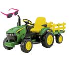 Trator Elétrico John Deere Ground Force e Oculos Sol Pink