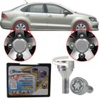 Trava Antifurto Anti Roubo de Roda Parafuso Porca Farad Starlock Volkswagen Polo Sedan 2002 à 2014 Com Mais de 10.000 Segredos ZA/E