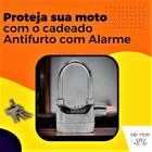 Trava Cadeado Com Alarme Sonoro Antifurto Moto Bike Portão