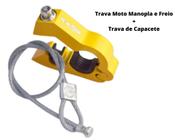 Trava Manopla Manete e Freio Moto Anti Roubo Teck Lock com Trava Para Capacete