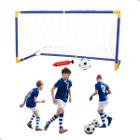 Trave De Gol Futebol Infantil Bola Bomba Rede Kit Completo - DM Toys