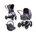 Travel System Como 4 Diamond - Carrinho + Moisés + Bebê Conforto Risus + Bolsa + Adaptador - Asphalt - ABC Design