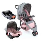 Travel System Jetty 3.0 Trio Cosco - Rosa Mescla