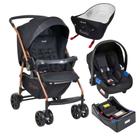 Travel System Rio K Preto Cobre Com Base e Ninho - Burigotto