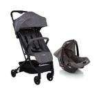 Travel System Voyage Duo Pro Carrinho de Bebê Yupi 0 a 15 Kg com Bebê Conforto Beta Mescla Cinza