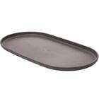 Travessa Bandeja 24cm Prato Servir Petiscos Oval Bambu Plástico Sushi Lines Lyor