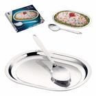 Travessa De Arroz Colher Conjunto 2 Peças Art House Inox