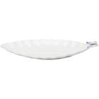 Travessa De Porcelana Branca Folha Borboletas 37x13,cm Wolff