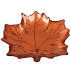 Travessa de Vidro Fall Folha Cobre 28x27cm
