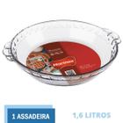 Travessa de Vidro Forma Filetada 1,6L Doces Torta Marinex