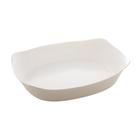 Travessa De Vidro Opalino Carine White 34X25X7,5Cm -Lyor