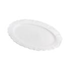 Travessa porcelana oval fancy branco