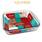 Travessa Quadrada de Vidro 1,8 Litros Marinex