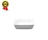 Travessa Quadrada Porcelana Branca 780ml Assadeira