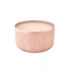 Travessa redonda Veloute em plastico com tampa 750ml D13xA8 cor rosa