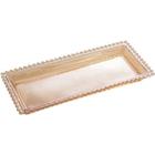 Travessa Retangular de Cristal Coração Âmbar Metalizado 30cm x 13cm x 3cm - Lyor