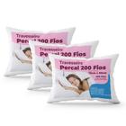 Travesseiro 100% Algodão Percal 200 Fios Lana Lar - Kit 3 Unidades - Barros Baby Store