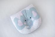 Travesseiro Anatômico- Apoio De Cabeça Para Bebê elefante rosa