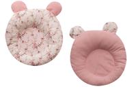 Travesseiro Anatômico Redondo para Recém Nascido para Bebê Menina FLORAL ROSE - Magia Baby