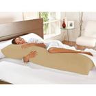 Travesseiro De Corpo Com Fronha Star 100% Algodão Caqui