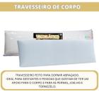 Travesseiro de Corpo Viscoelástico Nasa Marcbrayn 135x40 - Ideal para Gestantes - Capa c/ Zíper