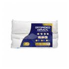 Travesseiro Fibrasca Ortopédico Cervical Ergonômico P/ Alinhamento da Coluna 50x70 4288 - Branco