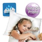 Travesseiro Infantil Íons de Prata Antialérgico Antimofo Antiácaro Antimicrobiano Fibra Siliconada com Algodão 180 fios