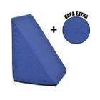 Travesseiro Triangular Encosto Anatômico Espuma Apoio Costas Repouso Leitura + Capa Extra