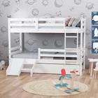 Treliche Solteiro Infantil Slim e Mini Escada/Escorregador Madeira Maciça Branco Housin