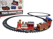 Trem Ferroviário de Brinquedo com 3 Vagões 15 Trilhos com Som e Luz  (WB11934)