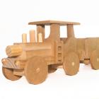 Trem trenzinho locomotiva madeira pinus mdf vagões