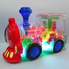 Trenzinho Brinquedo Infantil Musical Bate volta Luzes E Sons Trem Diversao Colorido Bebe Brilha Transparente Reforçado