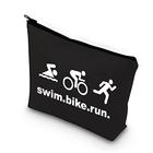Triathlon Gifts Swim Bike Run Cosméticos Bolsa de Maquiagem Bolsa de Viagem Para Mulheres Triatleta Presente Inspirador Triathlon Lover Gift (natação bicicleta run bl)